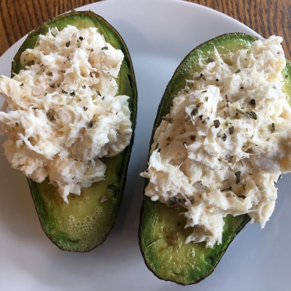 Avocado with Crabmeat and Lemon