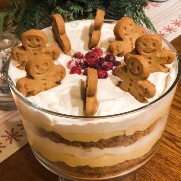 Gingerbread and Eggnog Trifle